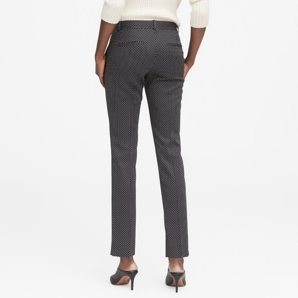 Banana Republic Ryan Slim-Straight Polka Dot pants SIze 14 - Picture 5 of 11
